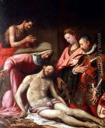 The Deposition of Christ with St. John the Baptist, St. Catherine of Alexandria and a Donor - Santi Di Tito
