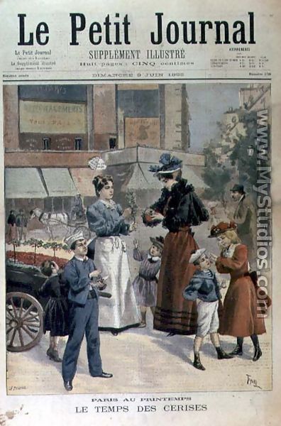 Paris in the Spring Cherry Time, cover of Le Petit Journal, 9 June 1895 - Oswaldo Tofani