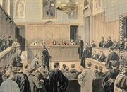 The Panama Trial, from Le Petit Journal, engraved by Fortune Louis Meaulle 1844-1901 2nd January 1898 - Oswaldo Tofani