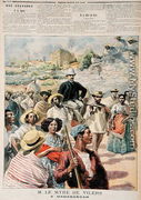 M. le Myre de Vilers in Madagascar, illustration from Le Petit Journal, 22th October 1894 - Oswaldo Tofani