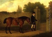 A Gentleman Leading A Welsh Cob By a Garden Gate, 1875 - Edward Tolley
