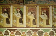 Four Dominican Monks at their Desks, from the cycle of Forty Illustrious Members of the Dominican Order, in the Chapterhouse, 1342 - Tommaso da Modena Barisino or Rabisino
