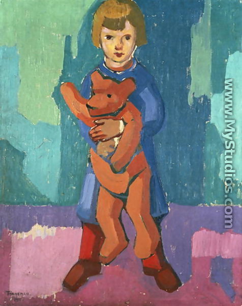 Boy with a Teddy Bear - Axel Torneman