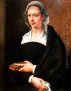 Portrait of a Lady in a White Veil - Michele di Ridolfo del Ghirlandaio (see Tosini)