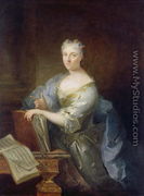 Portrait of the singer Marie-Louise Desmatins 1670-1708 - Robert Tournieres
