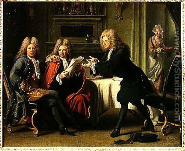 Bodin, the Kings Doctor, in the Company of Dufresny and Crebillon at the House in Auteuil - Robert Tournieres