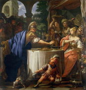 The Banquet of Mark Anthony 83-30 BC and Cleopatra 69-30 BC 1717 - Francesco Trevisani