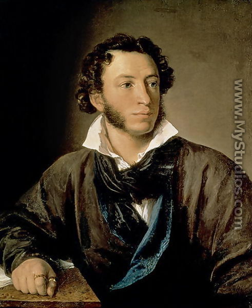 Portrait of Alexander Pushkin 1799-1837 - Vasili Andreevich Tropinin
