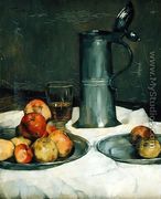 Still life with apples and pewter jug, 1878 - Heinrich Wilhelm Truebner