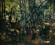 Cavalry Patrol in the Middle of a Wood, 1877 - Heinrich Wilhelm Truebner