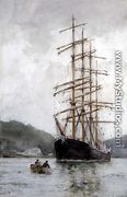 The Ponape off King Harry Ferry, 1914 - Henry Scott Tuke
