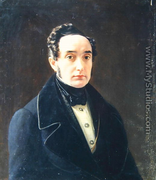 Portrait of the author Ivan Panayev 1812-62 - Alexei Vasilievich Tyranov