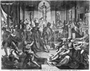 Celebration Scene, 1588  - Jean or Johann Sadeler