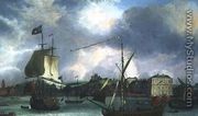 View of Greenwich with shipping - Isaac Sailmaker