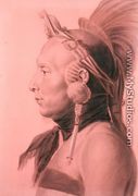 Portrait of an Indian, possibly Shahaka, Mandan Chief  - Charles Balthazar J. F. Saint-Memin