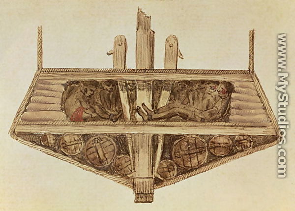 Cross-section of a slave ship, from a manuscript on slavery by the artist, late 18th century - Jacques-Henri Bernardin de Saint-Pierre