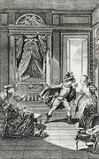 I am going to kill him..., scene from act II of The Marriage of Figaro by Pierre-Augustin Caron de Beaumarchais 1732-99 engraved by Claude Nicolas Malapeau 1755-1803 1785 - Jacques-Philip-Joseph de Saint-Quentin