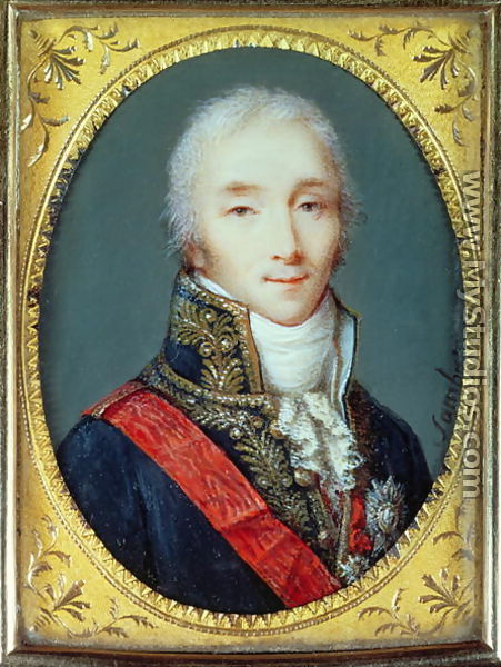 Miniature of Joseph Fouche 1759-1820 Duke of Otranto - Jean Baptiste Sambat