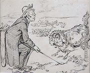 The Surprised Golfer, illustration from Graphic magazine, pub. c. 1870  - Henry Sandercock