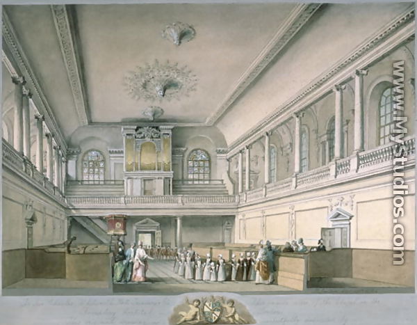 The Foundling Hospital Chapel looking West, 1773 - John Sanders