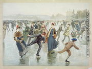 Skating, published by L. Prang and Co. - Henry Sandham