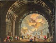 Scene from the opera LUltimo Giorno de Pompeii by Pacini, produced at La Scale in Milan in the autumn of 1827 - Alessandro Sanquirico