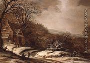 Winter Landscape with Cottages, 1625 - Pieter van Santvoort