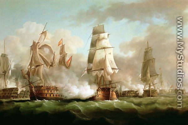 Neptune engaged, Trafalgar, 1805 - J. Francis Sartorius