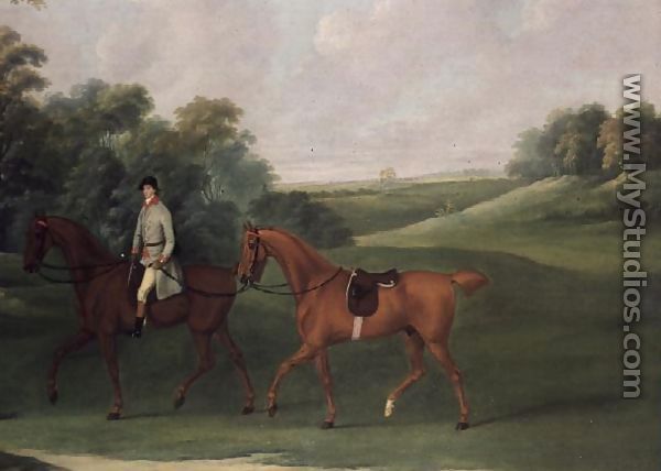 Rider leading a horse, c.1810 - J. Francis Sartorius