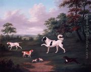 Sporting dogs in a landscape - J. Francis Sartorius