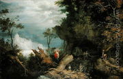 A Rocky Landscape with the Entrance to a Mine - Roelandt Jacobsz Savery