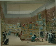 Interior of the Gallery of the New Society of Painters in Watercolour, Old Bond Street, 1834 - George the Elder Scharf