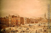 A View of the Northern Approach to the London Bridge while in state of progress - George the Elder Scharf