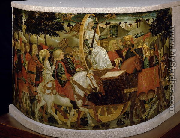 Triumph of Fame, inspired by Triumphs by Petrarch 1304-74 - Giovanni di ser Giovanni Guidi (see Scheggia)