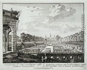 The house and garden at Sorgvliet, seat of Hans Willem Bentinck (1649-1709), 1st Earl of Portland, from Admirandorum Quadruplex Spectaculum, by Jan van Call 1656-1703, published before 1715 - Pieter Schenk