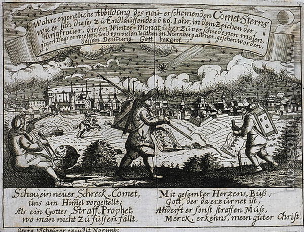 The Comet seen over Nuremberg, 1680  - G.J. Schneider