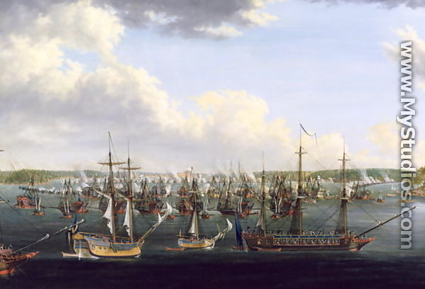 The Battle at Fredrikshamn, 15 May 1790 - Johan Tietrich Schoultz