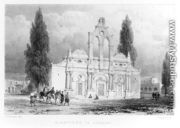 Monastery of Arkadhi, Crete, from Travels in Crete by Pashley, engraved by Louis Haghe 1806-85 1837 - (after) Schranz, Anton