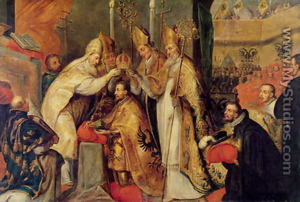 The Coronation of Charles V 1500-58 Holy Roman Emperor - Cornelius I Schut