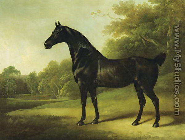 A Bay Horse in a Wooded Landscape, 1814 - Charles Henry Schwanfelder