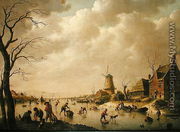 Skaters on a Frozen Canal, 1779 - Hendrik Willem Schweickardt