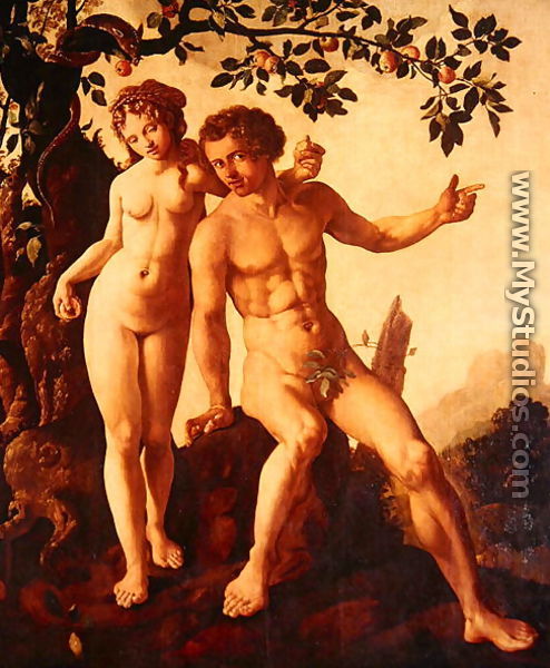 Adam and Eve - Jan Van Scorel