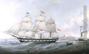 The Ship Salacia at the Mouth of the Tyne - John Scott