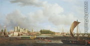 Westminster from Lambeth, with the ceremonial barge of the Ironmongers Company, c.1745 - Samuel Scott