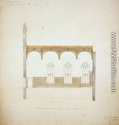 New College Oxford Design for New Hall Roof, 1865 3 - Sir George Gilbert Scott