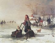 Skaters on a Frozen Canal - Henri van Seben