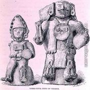 Terracotta Idols of Tabasco, from The Ancient Cities of New Mexico, by Claude-Joseph-Desire Charnay, pub. 1887  - (after) Sellier, P.