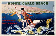 Poster advertising Monte Carlo Beach, printed by Draeger, Paris, c.1932  - Georges Goursat Sem