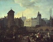 Quai de Gesvres, the Palais and Notre Dame Pump, c.1791 - Jacques Albert Senave