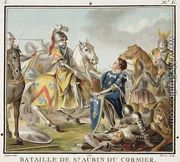 Battle of St Aubin du Cormier in 1488, engraved by Jean Baptiste Morret fl. 1790-1820 1788 - Antoine Louis Francois Sergent-Marceau